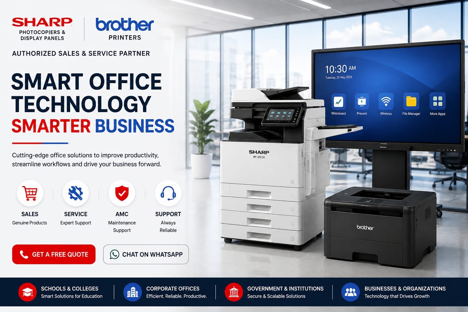 SHARP professional business photocopier for office printing, copying and scanning